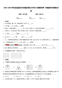 2023-2024学年湖北省武汉市武昌白鹭街小学年三年级数学第一学期期末考试模拟试题含答案