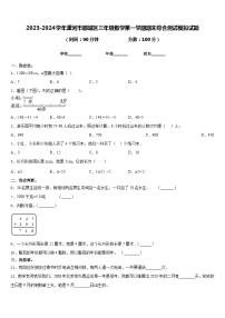 2023-2024学年漯河市郾城区三年级数学第一学期期末综合测试模拟试题含答案