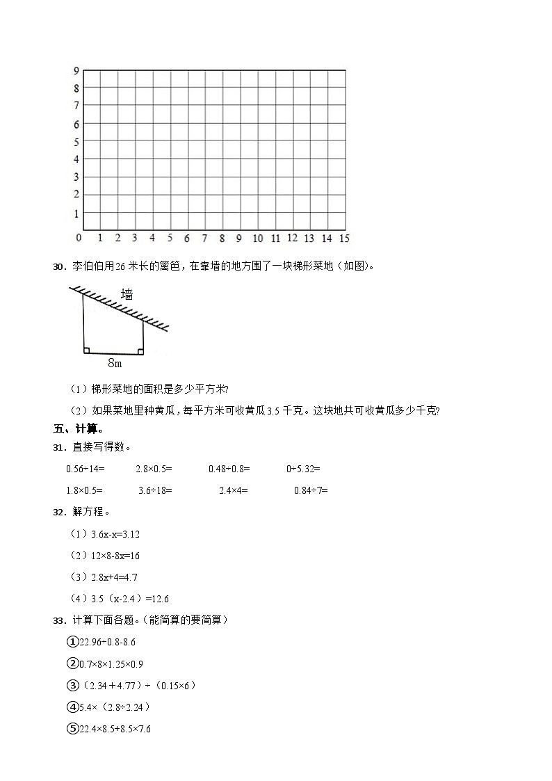 山东省济宁市兖州区2020-2021学年五年级上学期期末数学试卷第3页