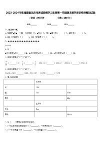 2023-2024学年福建省龙岩市连城县数学三年级第一学期期末教学质量检测模拟试题含答案