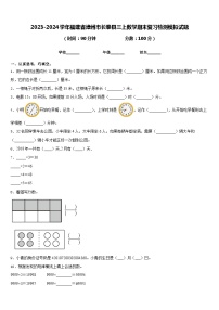 2023-2024学年福建省漳州市长泰县三上数学期末复习检测模拟试题含答案