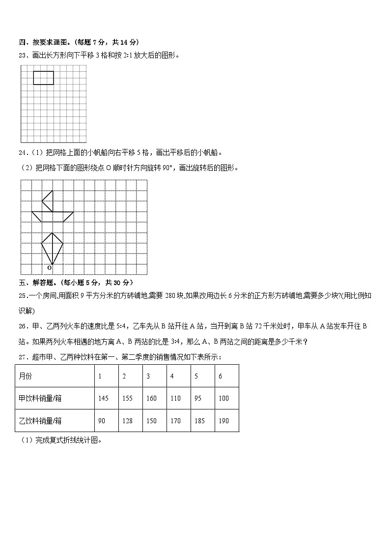 2023年四川省甘孜藏族自治州理塘县小升初数学模拟试卷第3页