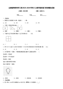 山西省朔州市怀仁县2023-2024学年三上数学期末复习检测模拟试题含答案