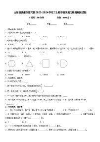 山东省滨州市博兴县2023-2024学年三上数学期末复习检测模拟试题含答案