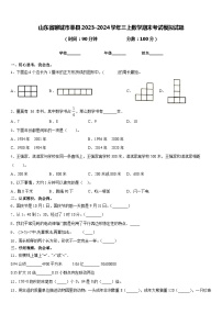 山东省聊城市莘县2023-2024学年三上数学期末考试模拟试题含答案