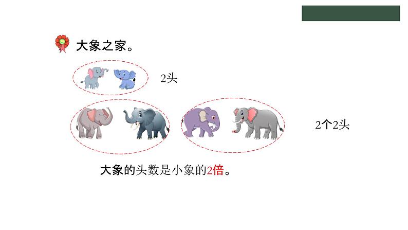 冀教版数学二年级上册7.7 体会“倍”的意义课件第5页