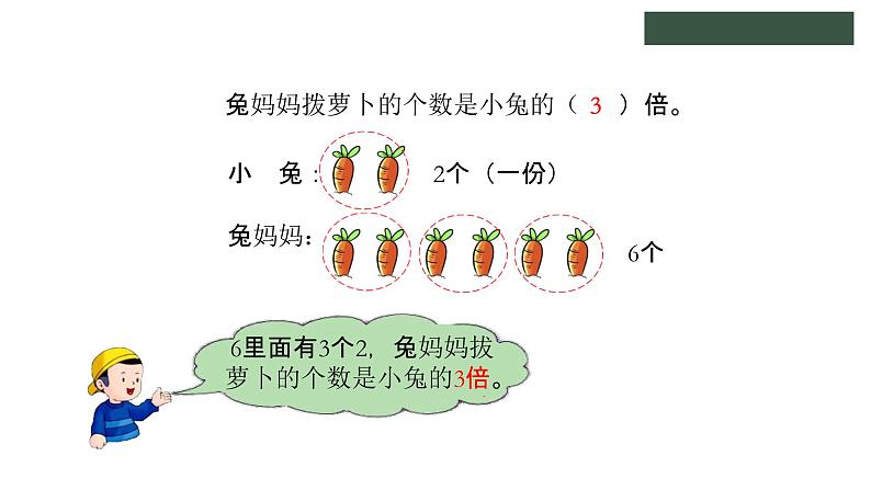 冀教版数学二年级上册7.7 体会“倍”的意义课件第7页