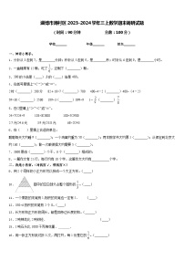 淄博市周村区2023-2024学年三上数学期末调研试题含答案