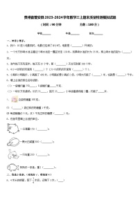 贵州省普安县2023-2024学年数学三上期末质量检测模拟试题含答案