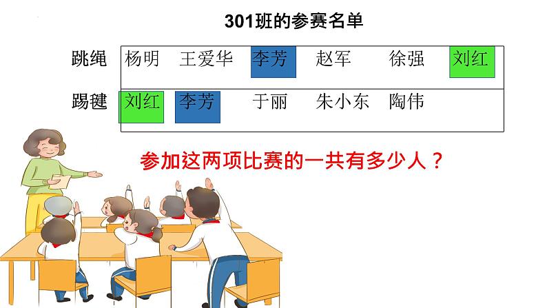 三年级上册数学人教版数学广角——集合（课件）第5页