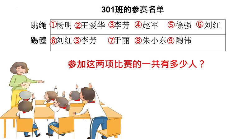 三年级上册数学人教版数学广角——集合（课件）第6页