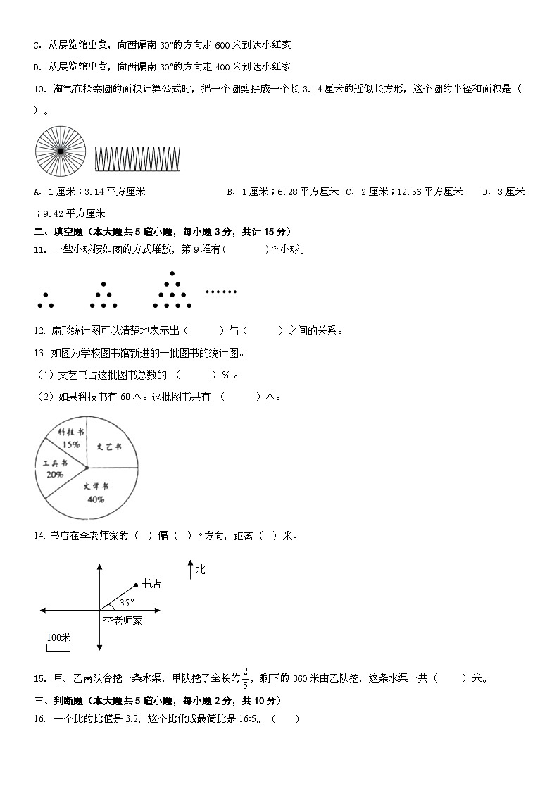 人教版六年级上册数学期末复习 （试题 ）（无答案）第2页