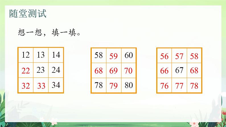 北师大版小学数学1下 三.生活中的数做个百数表.第六课时 课件08