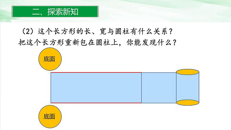 人教版小学数学六年级下册第三单元1.2圆柱的认识(2)课件04