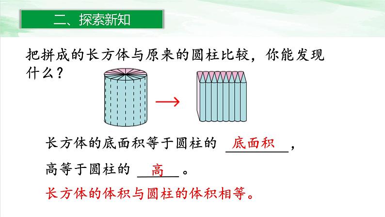 人教版小学数学六年级下册第三单元1.5圆柱的体积课件07