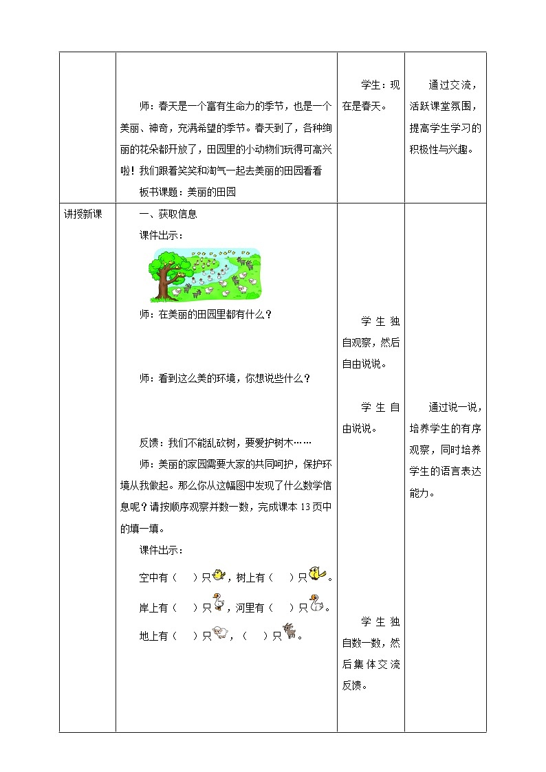 【核心素养】北师大数学一年级下册 1.6《美丽的田园》课件+教案+分层练习（含答案）02