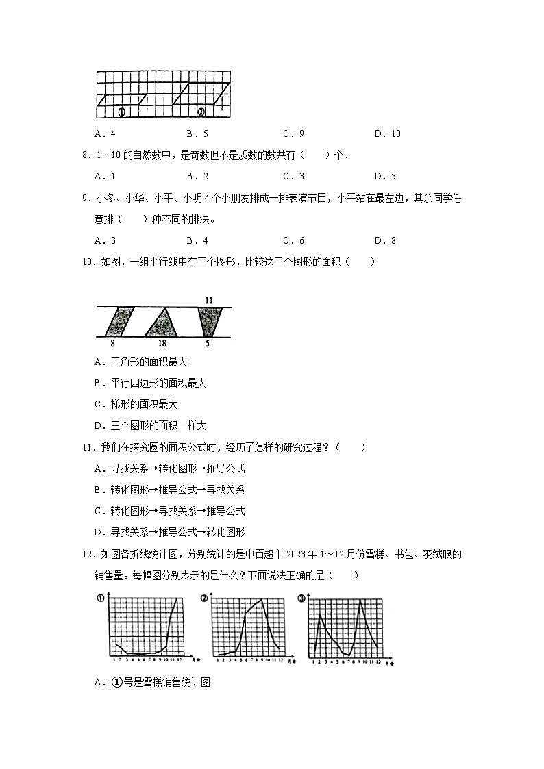 山东省潍坊市昌邑市2023-2024学年五年级上学期期末数学试卷第2页