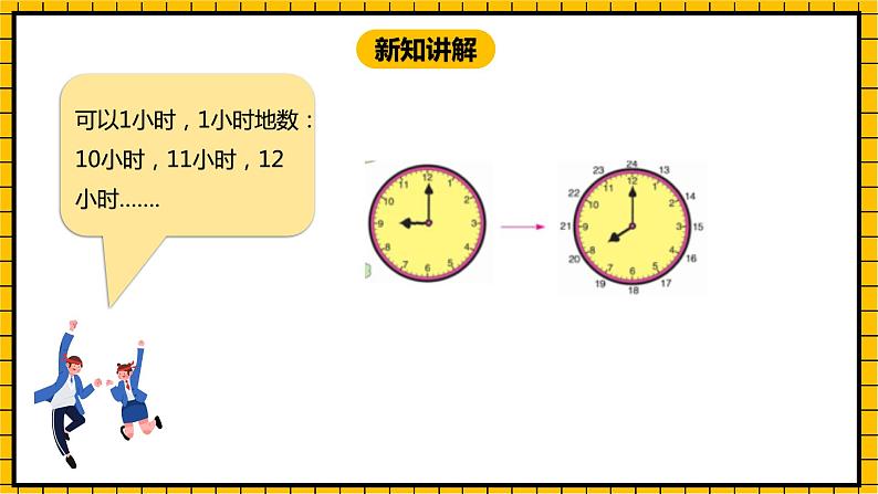 冀教版数学三年级下册 1.2 《24时计时法（二）》课件第6页