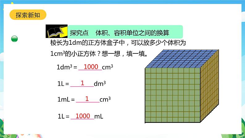 北师大版数学五年级下册 4.4.《体积单位的换算》课件+练习（含答案）06