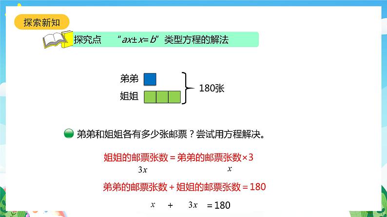 北师大版数学五年级下册 7.1.《邮票的张数》课件第6页