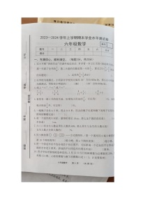 河南省商丘市民权县2023-2024学年六年级上学期期末数学试题