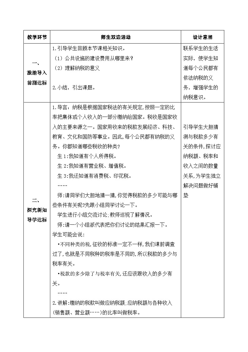 【核心素养】人教版数学六年级下册-2.3 税率 课件+教案+作业+学案02