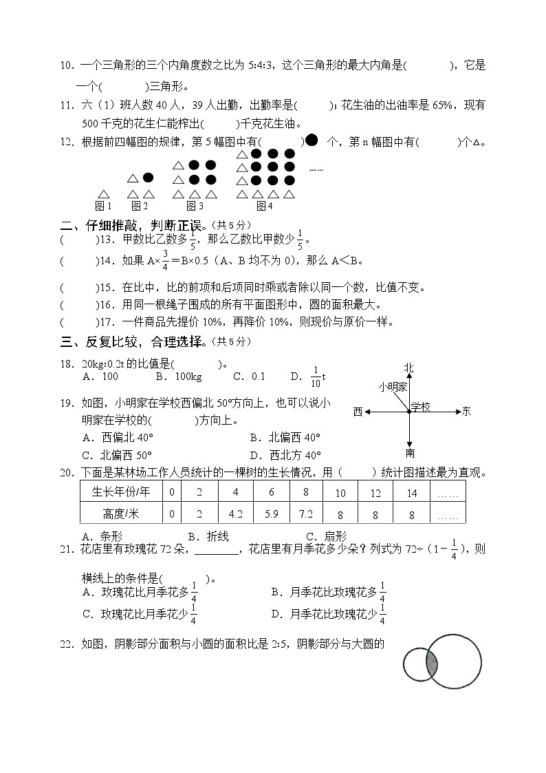 湖北省十堰市丹江口市2023-2024学年六年级上学期期末考试数学试题第2页