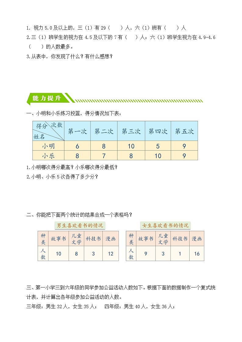 【核心素养】人教版数学三年级下册-3.1 认识复式统计图（课件+教案+导学案+作业）03