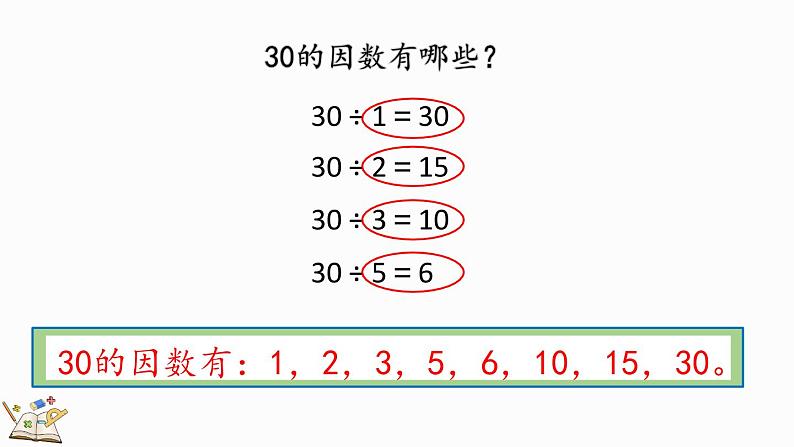 人教版数学五年级下册第二单元第2课时《如何找一个数的因数》ppt06