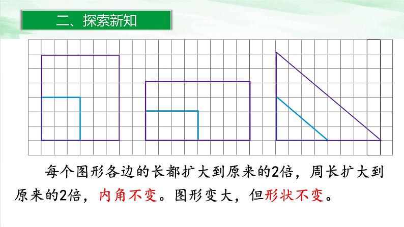 人教版小学数学六年级下册第四单元3.5图形的放大和缩小课件07