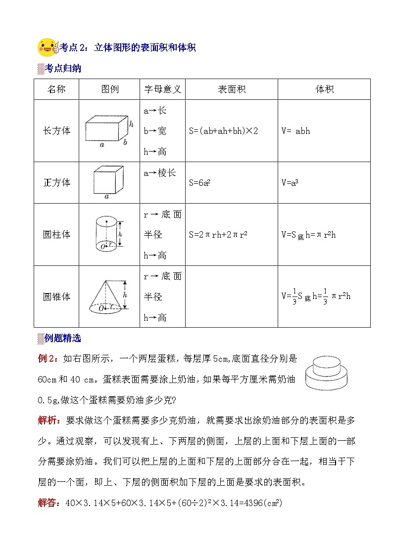 第16讲《立体图形的认识和测量》案例讲义+练习专项—人教版小升初数学总复习第3页