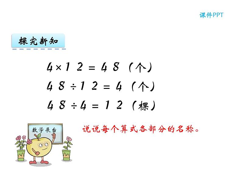 【优选】四年级下册数学课件-第二单元第一课乘除法的关系-西师大版（2014秋）07