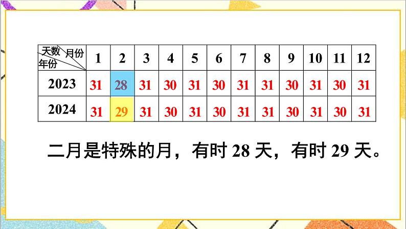 第六单元 第一课时 年、月、日（1）课件第6页