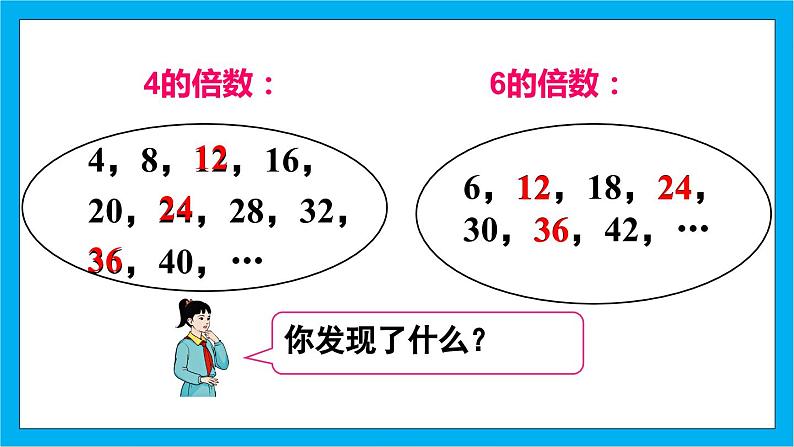 人教版小学数学五年级下册4.13最小公倍数1课件05