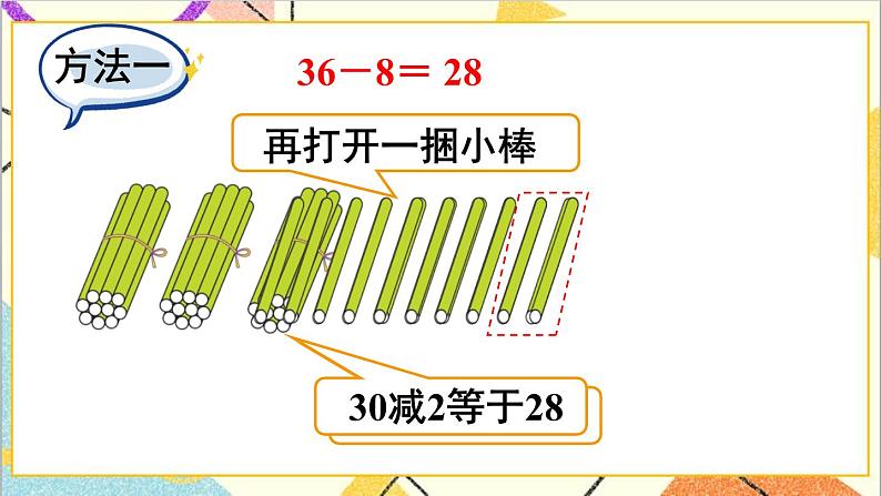 第六单元3.两位数减一位数、整十数第二课时两位数减一位数（退位）课件04