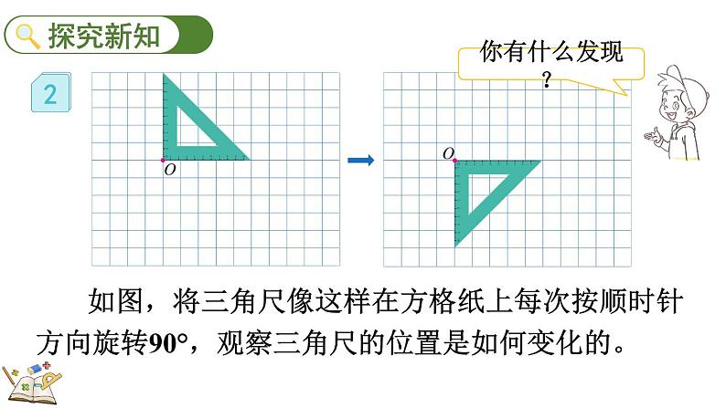 五年级下册数学人教版5.2 在方格纸上画出简单图形旋转后的图形（课件）04