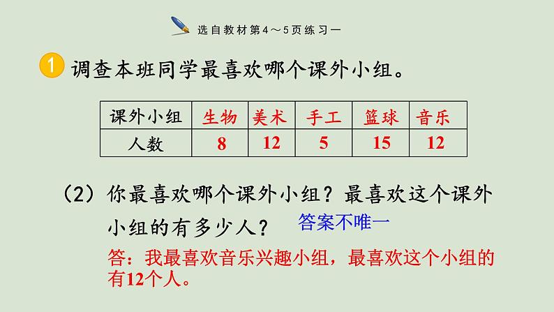 人教版数学二年级下册1.3 练习一 课件08