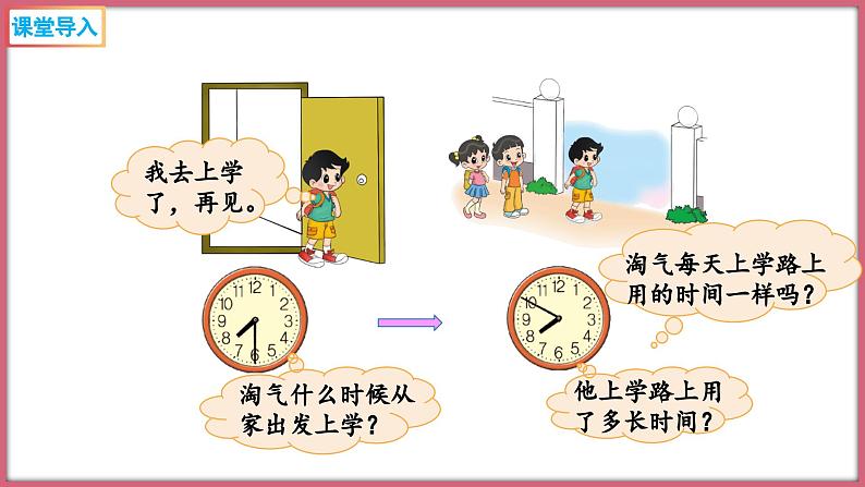 北师大版 二年级下册数学数学好玩 上学时间（课件）03