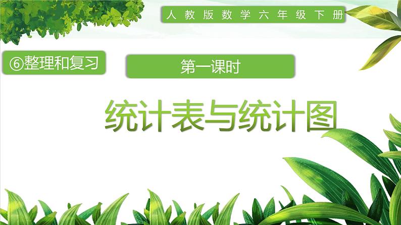 人教版小学数学六年级下册第六单元3.1统计表与统计图课件01
