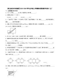 浙江省杭州市钱塘区2023-2024学年五年级上学期期末模拟数学试卷（三）