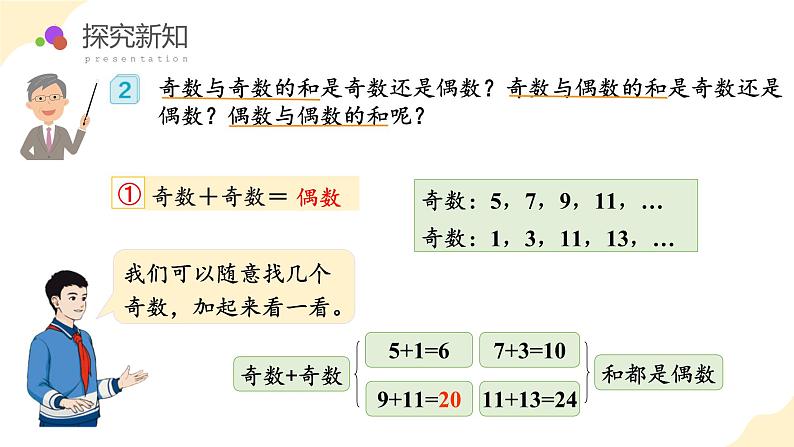 人教版数学五年级下册 第二单元_第06课时_ 探究和的奇偶性 教学课件+同步教案08