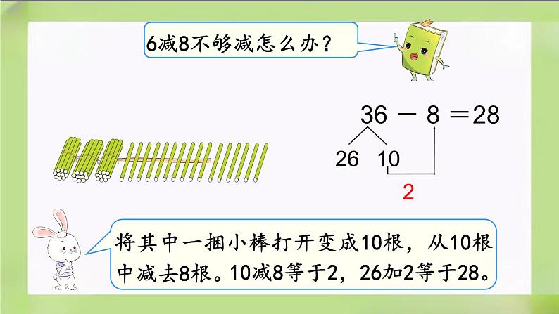 人教版数学一下6.4《 两位数减一位数、整十数（2）》课件第6页