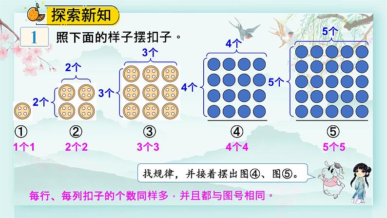 冀教版三年级数学下册教学课件 第九单元 探索乐园 第一课时 找规律第2页