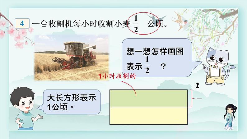 冀教版五年级数学下册教学课件 第四单元  分数乘法第三课时 分数乘分数第4页