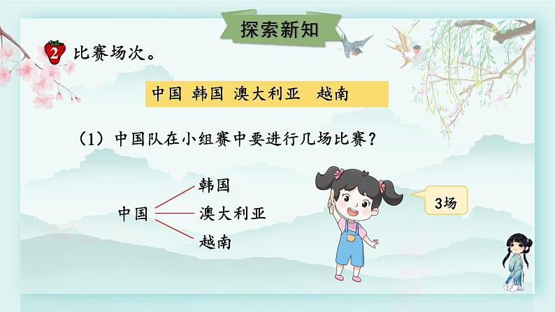 冀教版五年级数学下册教学课件 整理与评价 第八单元  探索乐园第二课时 比赛场次05