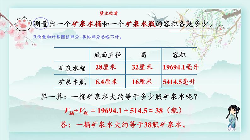 冀教版六年级数学下册教学课件 第四单元 圆柱和圆锥 第二课时 实际测量第5页