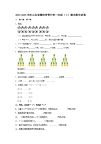 山东省潍坊市青州市2022-2023学年二年级上学期期末数学试卷