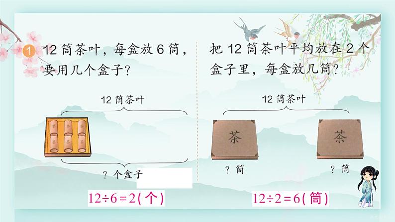 人教版二年级数学下册 第二单元 表内除法（二）  练习五(教学课件)第2页