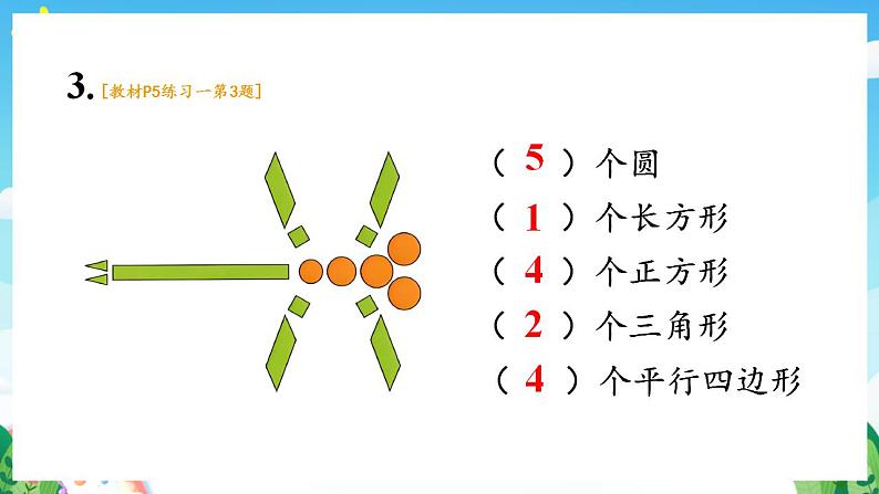 【新课标】人教版数学一年级下册《练习一》课件06