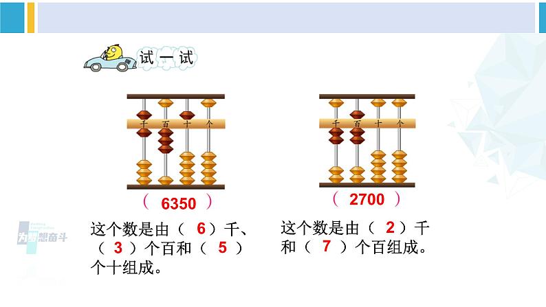 苏教版二年级数学下册4 认识万以内的数 第5课时 中间不含0的万以内数的组成与读写（课件）07